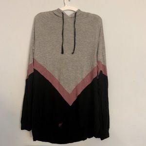 Women’s Gray Patterned Hoodie